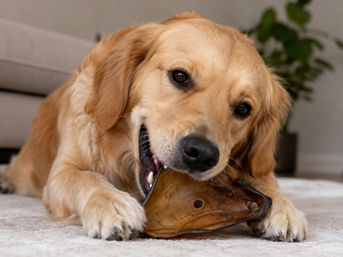 Getrocknete Rinderohren für Hunde | 100% Natur | Kausnack