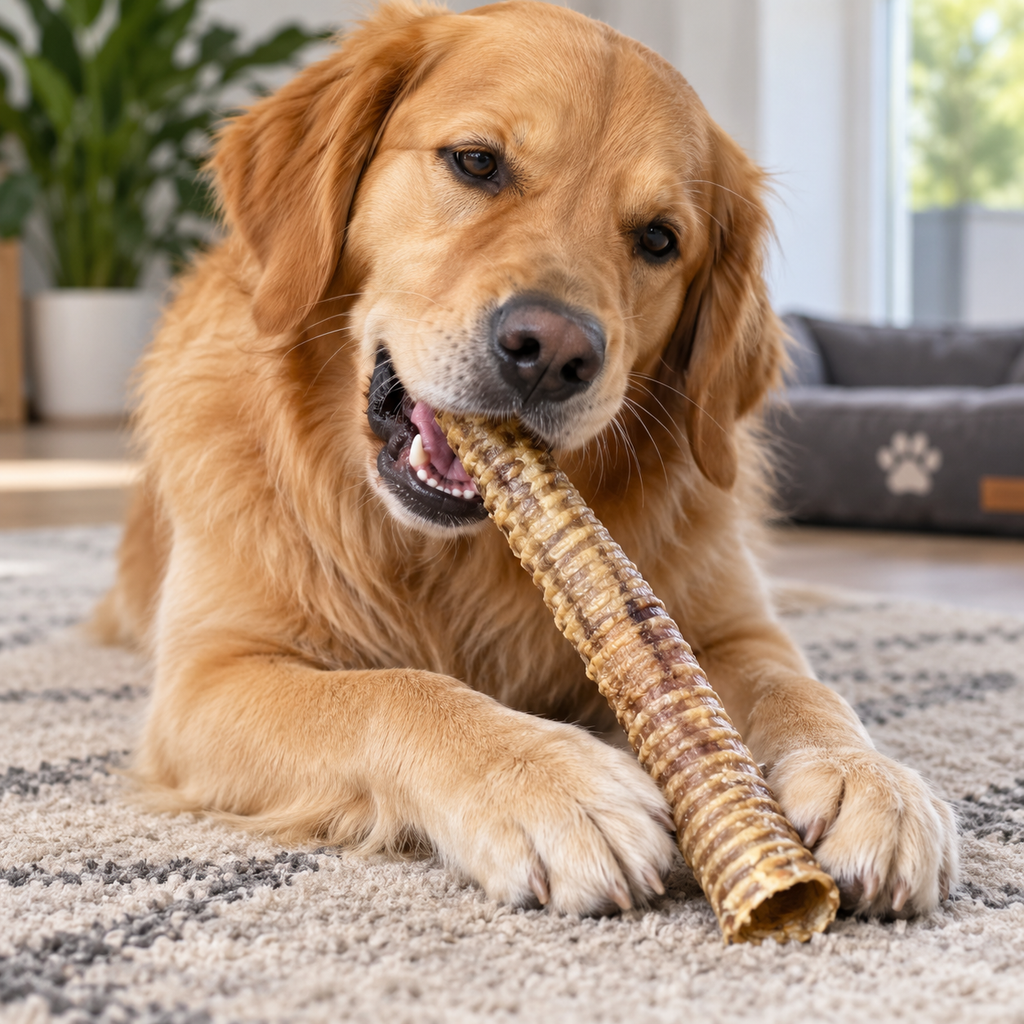 Getrocknete Rinderstrossen 30-45 cm für Hunde | 100% Rind | Kausnack