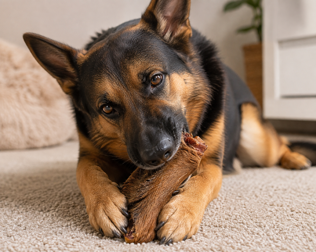 Rinderohren mit Fell für Hunde | 100% Natur | Getrockneter Kausnack